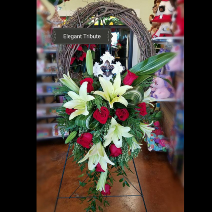 Elegant Farewell Sympathy Standing Spray