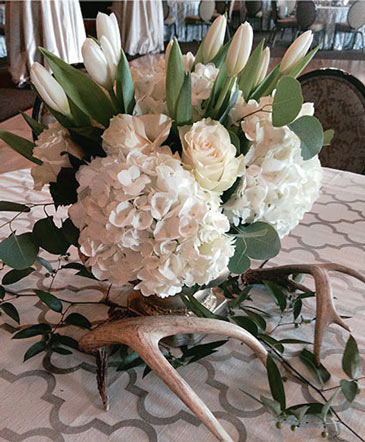 Elegant Ivory Centerpiece in Albany, NY | Ambiance Florals & Events