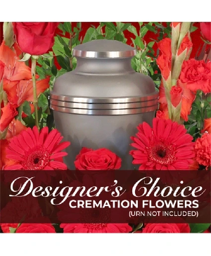 ELEGANT MEMORIAL FLORALS CREMATION DESIGNER'S CHOI sympathy arrangements