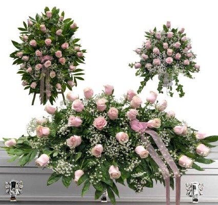 Elegant Pink Rose 3 Piece Package  