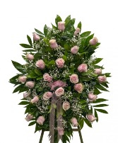 Elegant Pink Rose Standing Spray