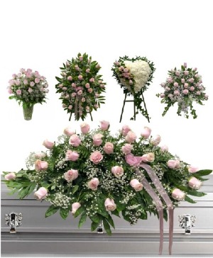 Elegant Pink Rose sympathy 