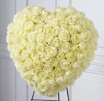 Elegant Remembrance Heart Wreath  