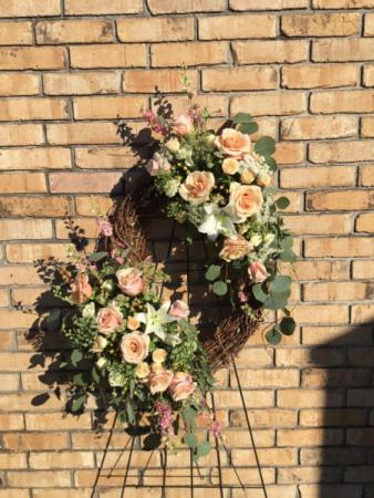 Elegant Remembrance Wreath Wreath on Stand