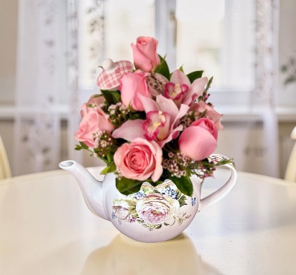 Elegant Tea Time Floral Arrangement Back by popular demand