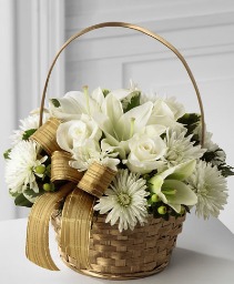 Elegant White Basket Arrangement