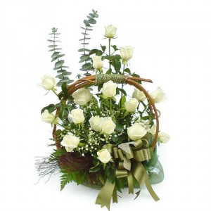 Elegant white basket everyday