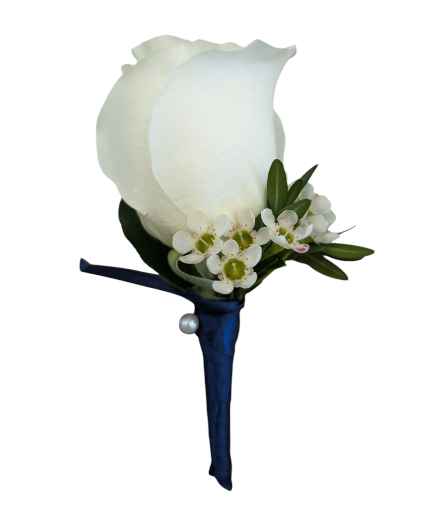 Elegant White Boutonniere Boutonniere