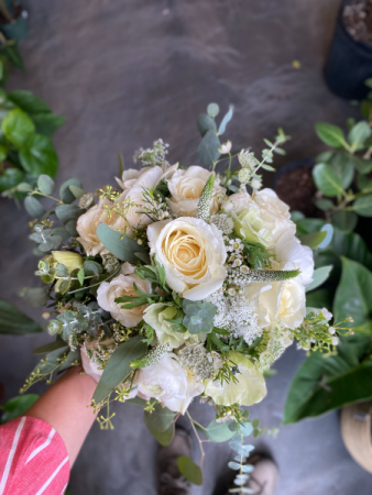 Elegant Whites and Greens Bridal Bouquet Bridal Bouquet in Chicago, IL | PRIMROSE CHICAGO