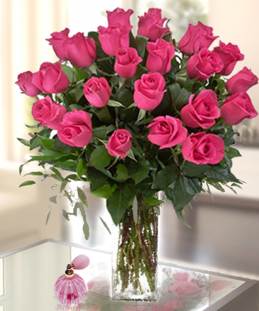 Eleganza a la PINK- Two Dozen roses  in Whittier, CA | Rosemantico Flowers
