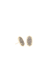 Ellie Earring Gold Drusy 