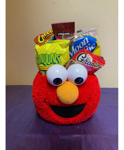 elmo goodie basket 1in stock gift basket