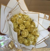 ENCHANTED GOLD WRAPPED ROSES  