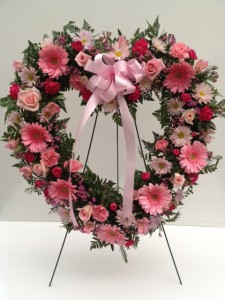 Endless Memories Open Heart  Standing Sprays