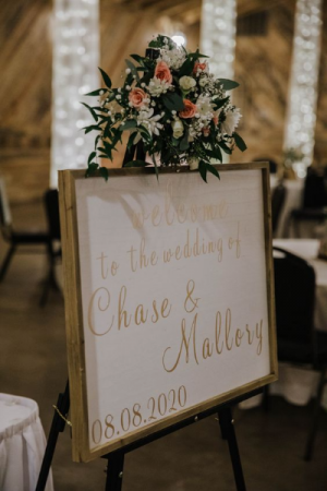 Entrance Sign Florals Wedding