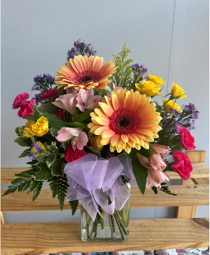 Cheerful Blooms  Vase Arrangement 