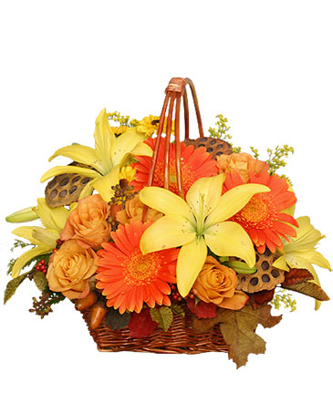 COLORES ORO Canasta Floral in Chelmsford, MA | A FLORAL MOMENT BY JUJU BUDS