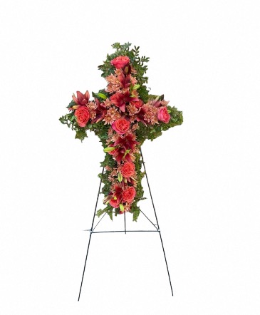 Eternal Embrace Cross Easel  in Waco, TX | Bloomingals Floral Boutique