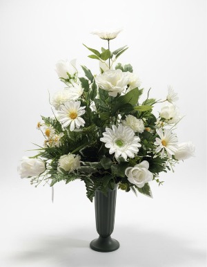 Eternal Purity Silk Cemetery Vase SC-102 Silk Arrangement