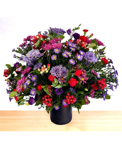 Eternal: Red, Purple and Blue  Vase Arrangement