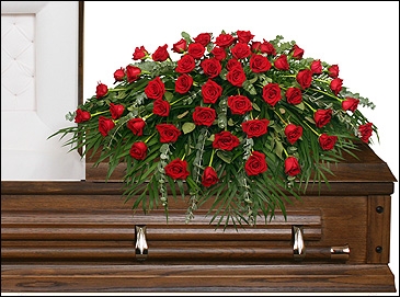 Eternal Red Tribute FSN-19 Casket Spray