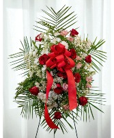 Eternal: Red, White and Pink Standing Spray