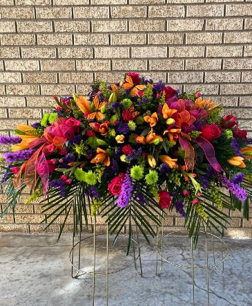 Eternal Spring Casket Spray in Wilburton, OK | Wanda's Flowers and Gifts