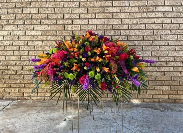 Eternal Spring Casket Spray in Wilburton, OK | Wanda's Flowers and Gifts