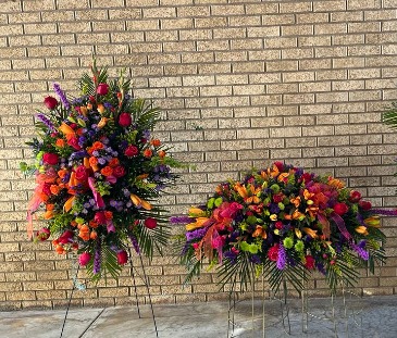 Eternal Spring Collection Casket Spray and Easel in Wilburton, OK | Wanda's Flowers and Gifts
