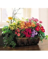 European Blooming Garden Basket Basket