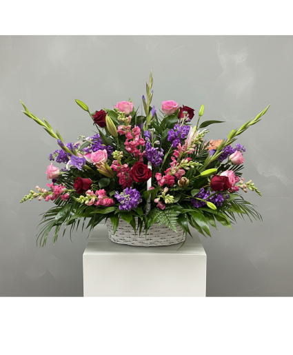 European Designers Basket Flower Arrangement