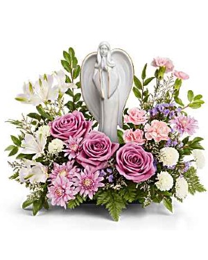 Ever So Loved Bouquet  Sympathy(Porcelain Angel)
