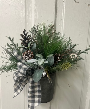 Evergreen Pine Elegance  Silk Door Pocket