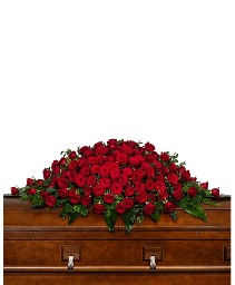 Everlasting Beauty Closed Casket Spray Flower Arrangement