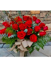 Everlasting 2 dozen roses Vase arrangement 