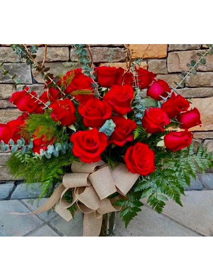 Everlasting 2 dozen roses Vase arrangement 