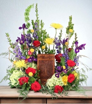 Everlasting Praise Cremation Flowers   (urn not included) 