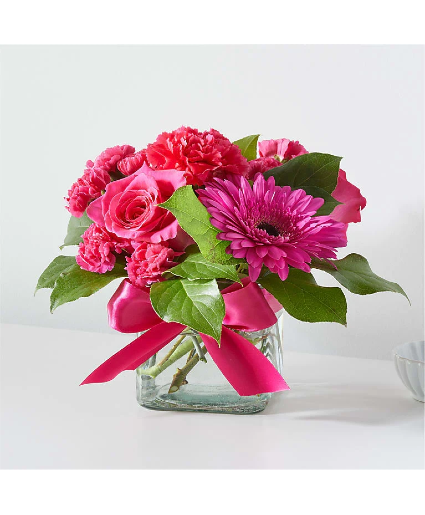Everyday Love Bouquet Clear cube arrangement