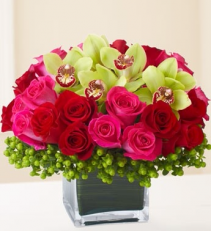 Expressions of Love Square Vase arrangement