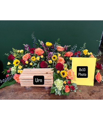 Extravagant Garden  Urn & Photo Tribute 