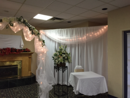 Fabric backdrop Wedding rentals