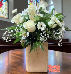 Faith. Comfort. Remembrance. Book Vase