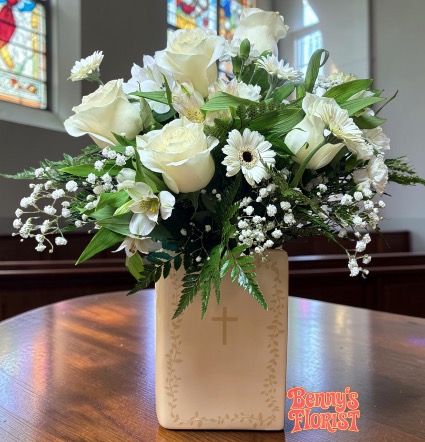 Faith. Comfort. Remembrance. Book Vase