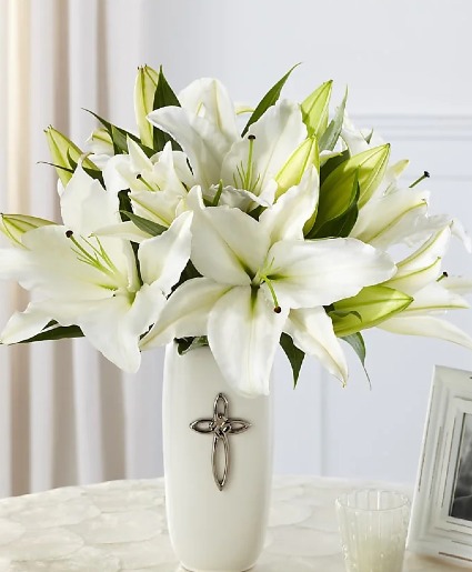Faithful Blessings white lilies
