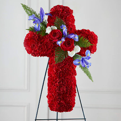 Faithful Hero Floral Cross 