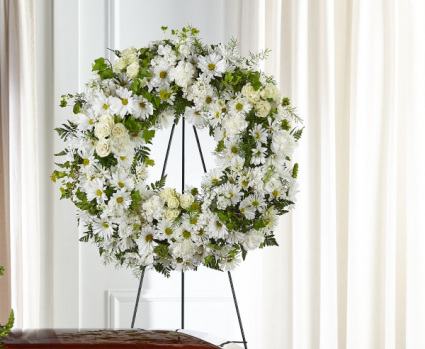 FAITHFUL WISHES WREATH WE CAN MODIFY COLORS ACCORDINGLY  TO YOUR REQUEST 