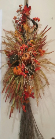 Fall artificial swag door or wall swag
