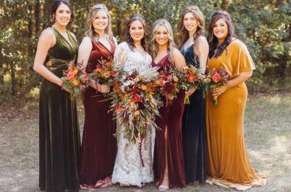 Fall bridal party  