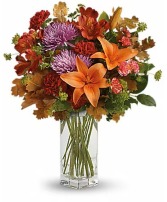 Fall Brights Bouquet Vase Arrangement