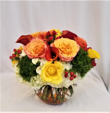 Rose & Lily Bubble Bowl Arrangement in Boca Raton, FL | Flowers of Boca